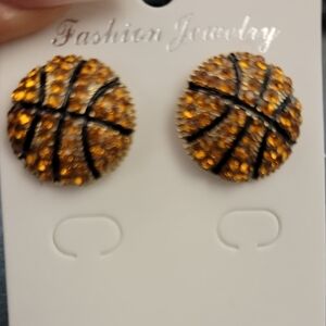 Basketball Rhinestone Earrings